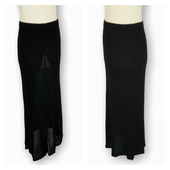 KORDAL Knitwear Pencil Skirt Midi Length Black Size Small Sustainable Fashion - Picture 2 of 12